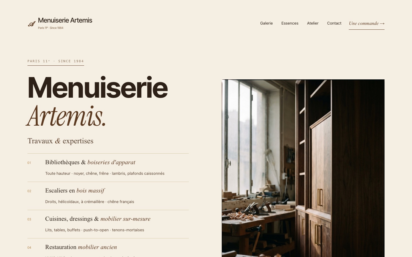 Menuiserie Artemis